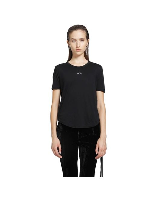 Ann Demeulemeester Black Floor Micro T-Shirt