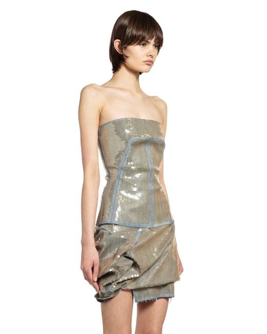 Rick Owens Gray Temple Bustier Top