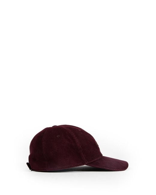 Fendi Red Corduroy Baseball Cap for men