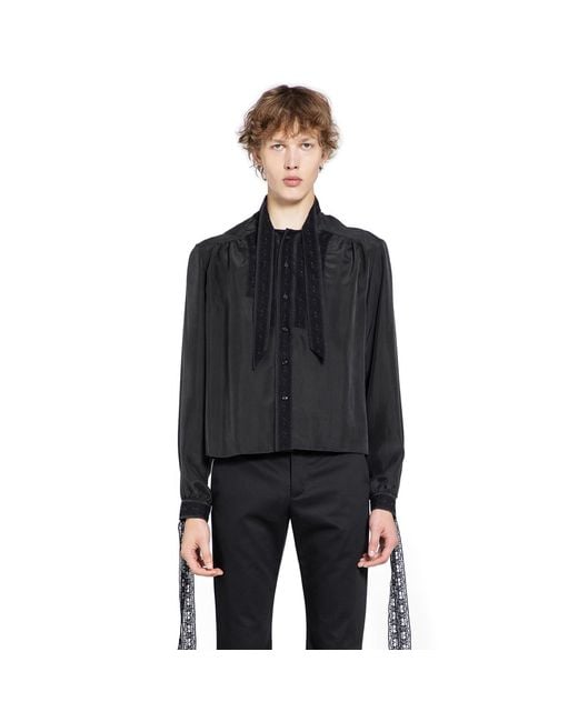 Ann Demeulemeester Black Aesir Cropped Shirt for men