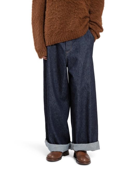 Uma Wang Blue Jeans A Zampa for men