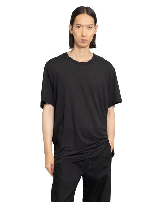 James Perse Black Clear Jersey Crew T-Shirt for men