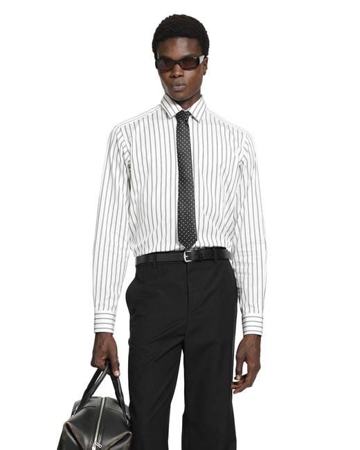 Tom Ford White Poplin Stripe Classic Shirt for men