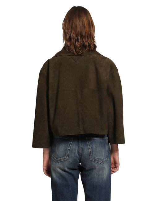 Prada Black Cropped Suede Jacket