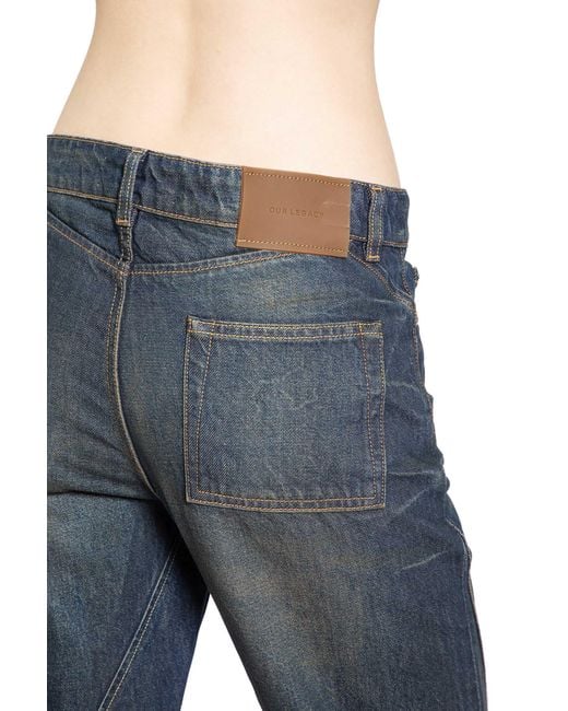 Our Legacy Blue Moto Cut Jeans
