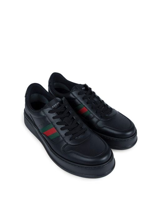 Gucci Black Leather Sneaker for men