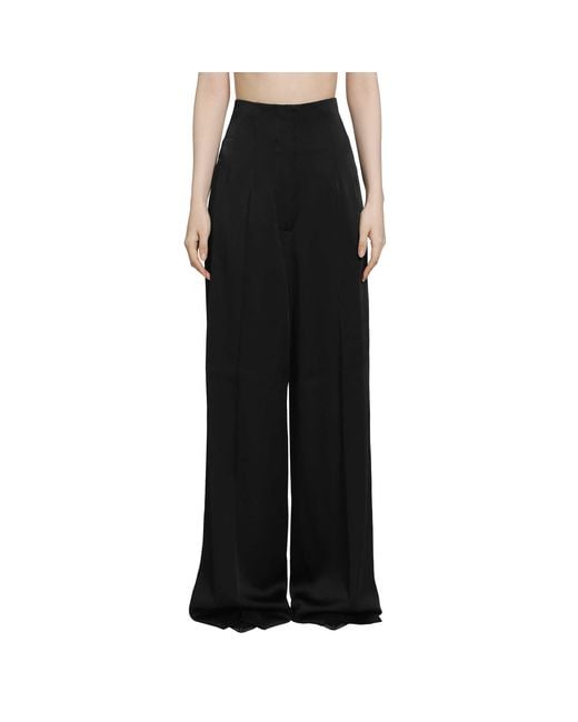 RETORI Black Cady High Waisted Pants