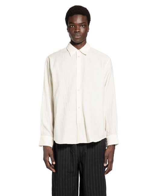 Studio Nicholson White Visualizza Camicia Matelassé for men