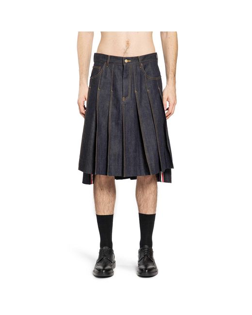 Thom Browne Black 5 Pocket Pleated Skirt for men
