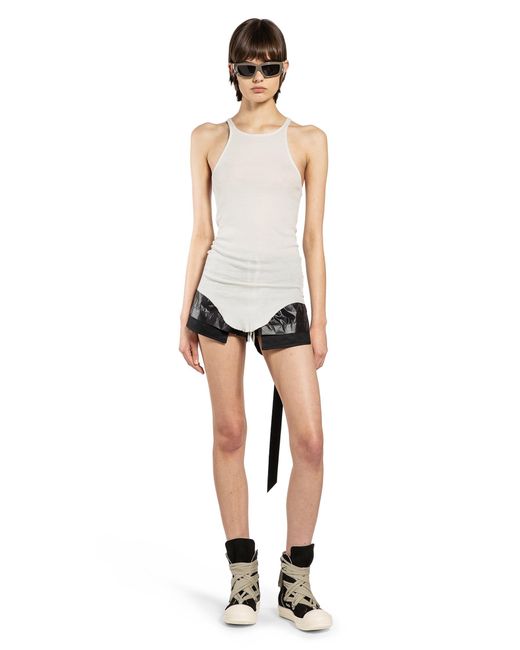Rick Owens White Temple Racer Back Tank Top