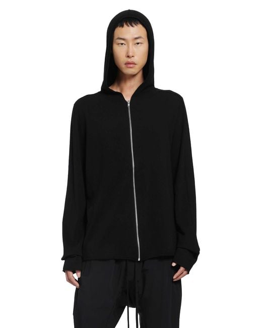 Thom Krom Black Zip-Up Sweatshirt for men