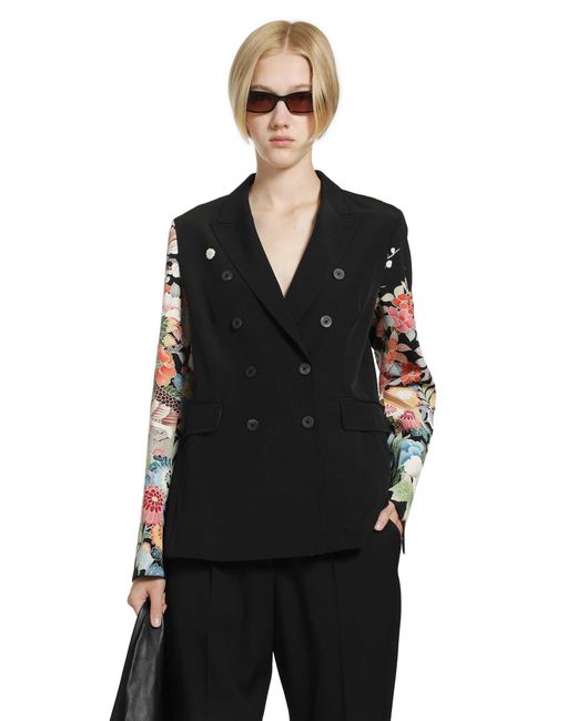 Ibrigu Black Traditional Kimono Blazer