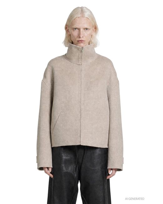 Acne Gray Wool Zip Jacket