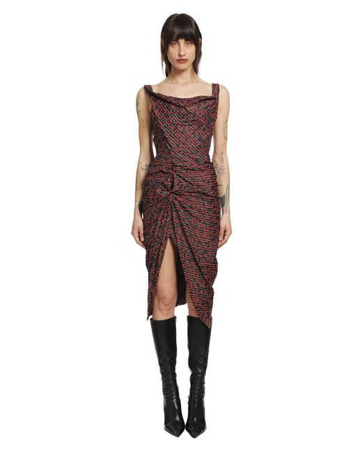 panther dress in pink by vivienne westwood dry clean Vivienne Westwood - Panther gathered