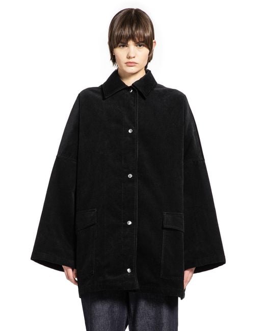 Totême Black Cord Overshirt Jacket