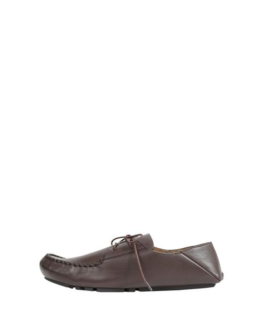 Loewe Gray Soft Calfskin Rambla Boat Shoes for men
