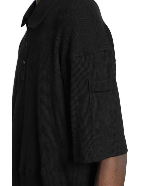 BRYAN JIMENE`Z Black Thermal Polo for men