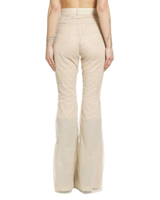 Rick Owens Natural Temple Bolan Flared Trousers