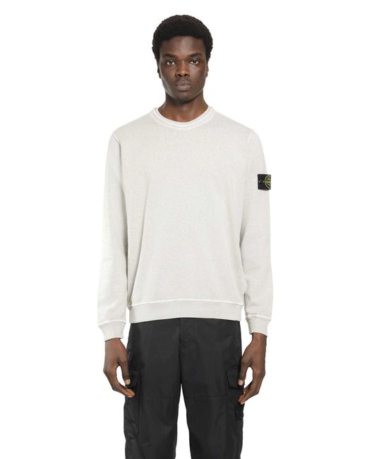 Stone Island White 6100034 Sweatshirt for men