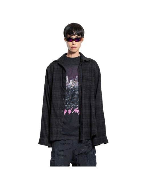 Balenciaga Blue Layered Shirt for men