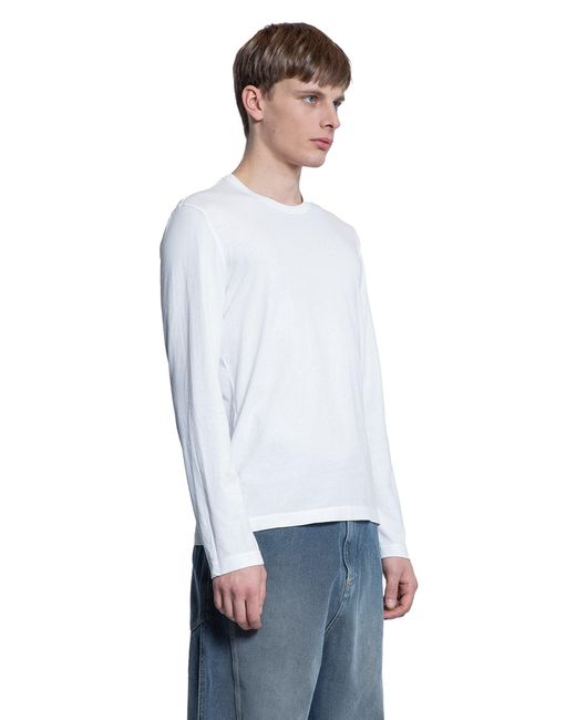 James Perse White Long Sleeve Crewneck T-Shirt