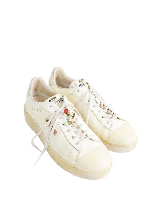 Autry White Dallas Low Super Vintage Sneakers for men