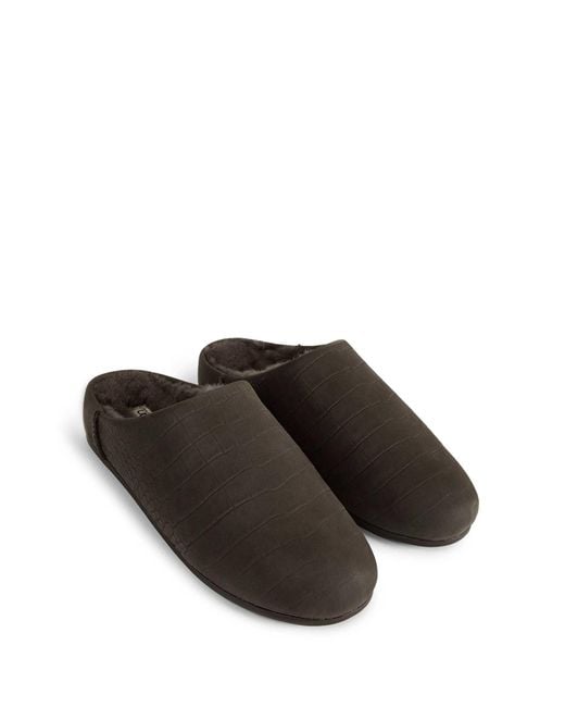 Ugg Brown Elea Embossed Slippers