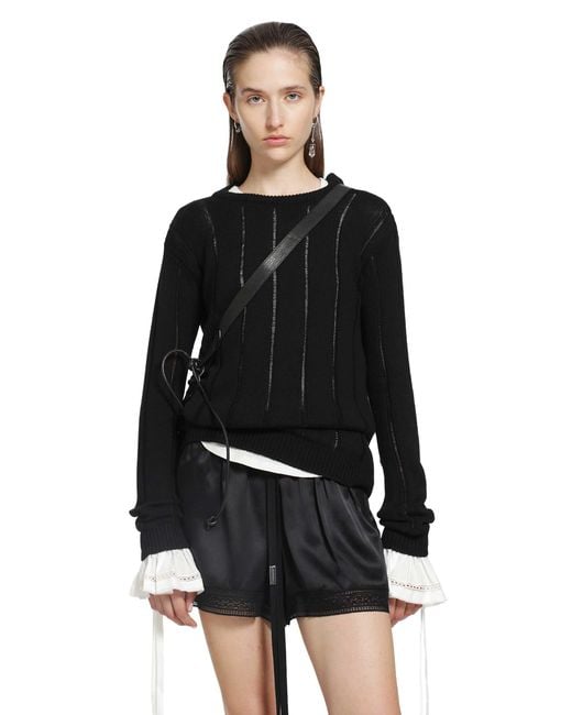 Ann Demeulemeester Black Nese Open Back Sweater