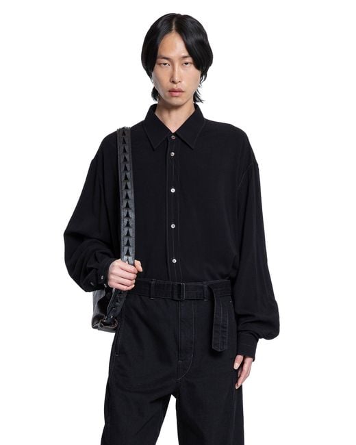 Lemaire Black Relaxed Shirt for men