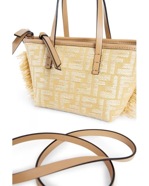 Fendi Metallic Mini Roll Jacquard Fabric Bag