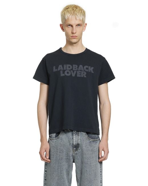Second Layer Black Laidback Lover/Tee for men