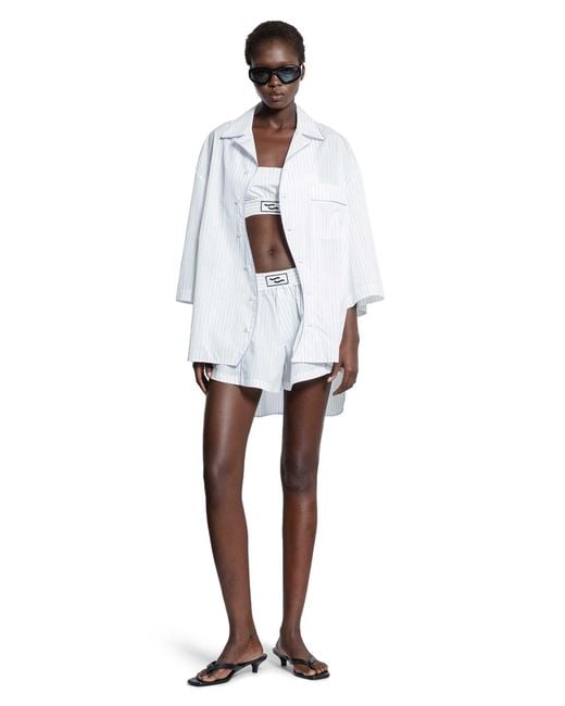 Ssheena White Baseball Stripped Shirt