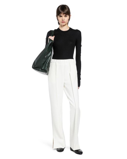 Jil Sander White Technical Cotton Trousers