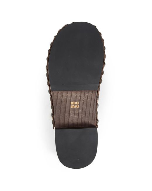 Miu Miu Brown Suede Clogs