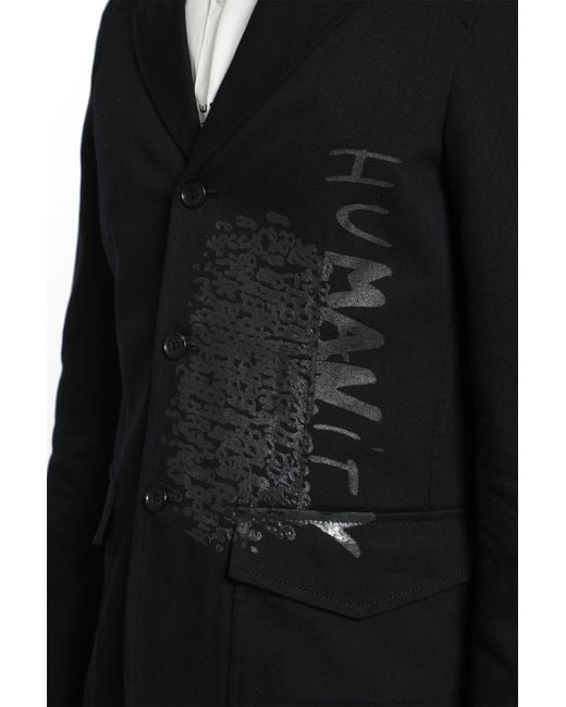 Comme des Garçons Black Cotton Jacket for men