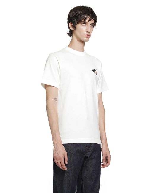 Burberry White Knight Cotton T-Shirt for men