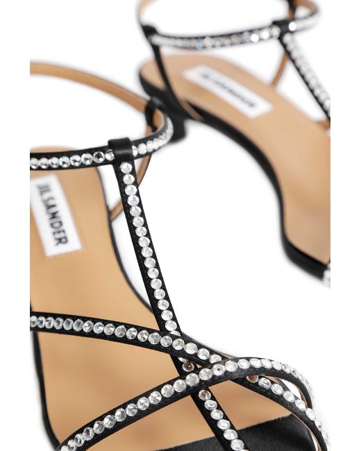 Jil Sander Black Cage Low-Heel Sandals