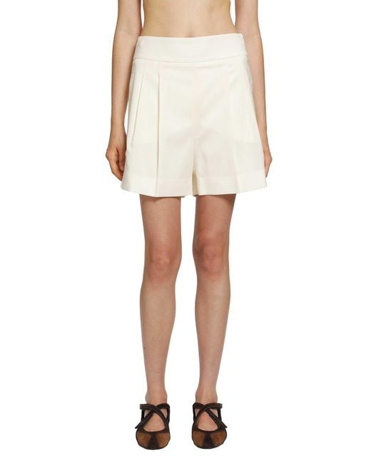 Max Mara Natural Lightweight Woollen Shorts