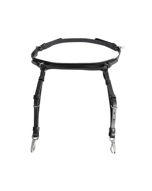 Simone Rocha Black Double Loop Tassel Bridle Belt for men