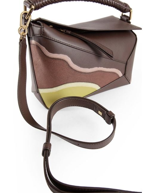 Loewe Brown Small Puzzle Edge Bag In Nappa Calfskin