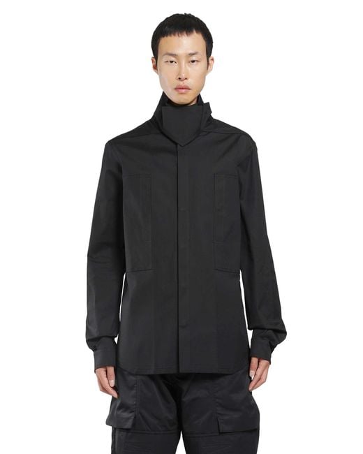 Rick Owens Black Tower Outershirt for men