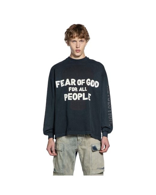 Fear Of God Black For All People Relaxed Long Sleeve Tee for men