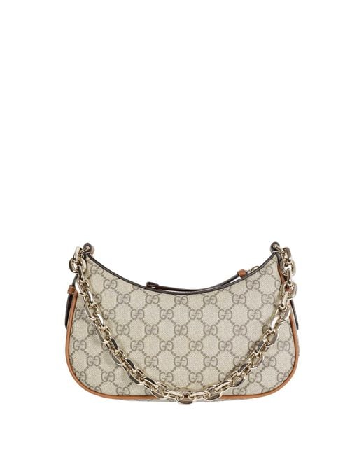 Gucci Gray Gg Emblem Small Shoulder Bag