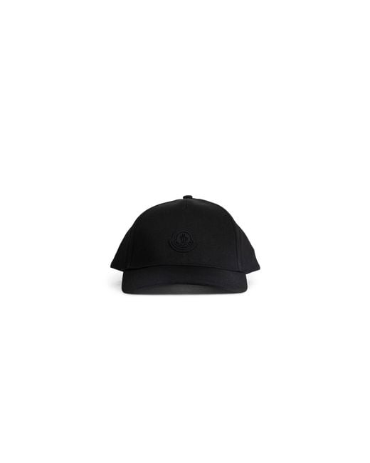 Moncler Black Baseball Cap for men