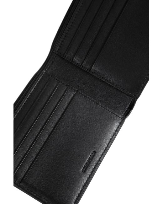 Balenciaga Black Le City Aquare Folded Wallet for men