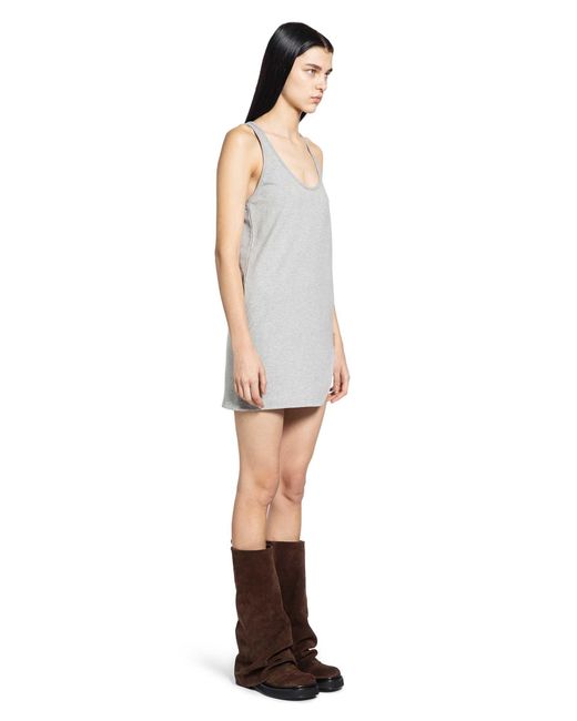 The Attico White Light American Fleece Mini Dress