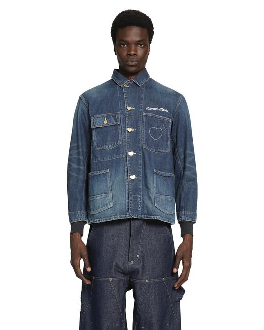 Human Made Blue Denim Coverall Jacket for men