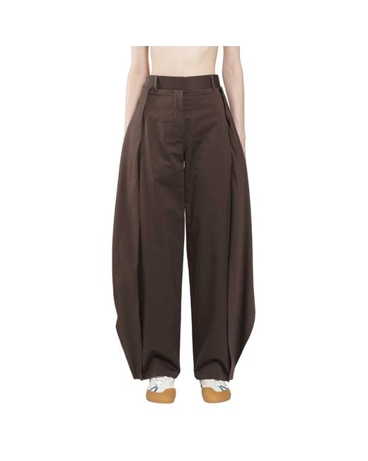 Loewe Brown Cotton Silk Trousers