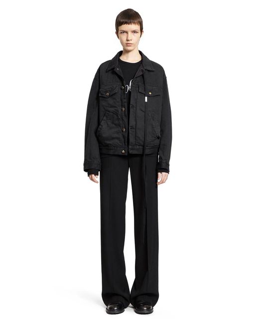 Ann Demeulemeester Black Marthe 5 Pocket High-Comfort Denim Blouson