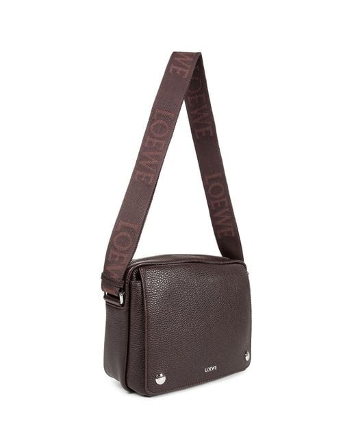 Loewe Brown Medium Pebble Messenger Bag for men